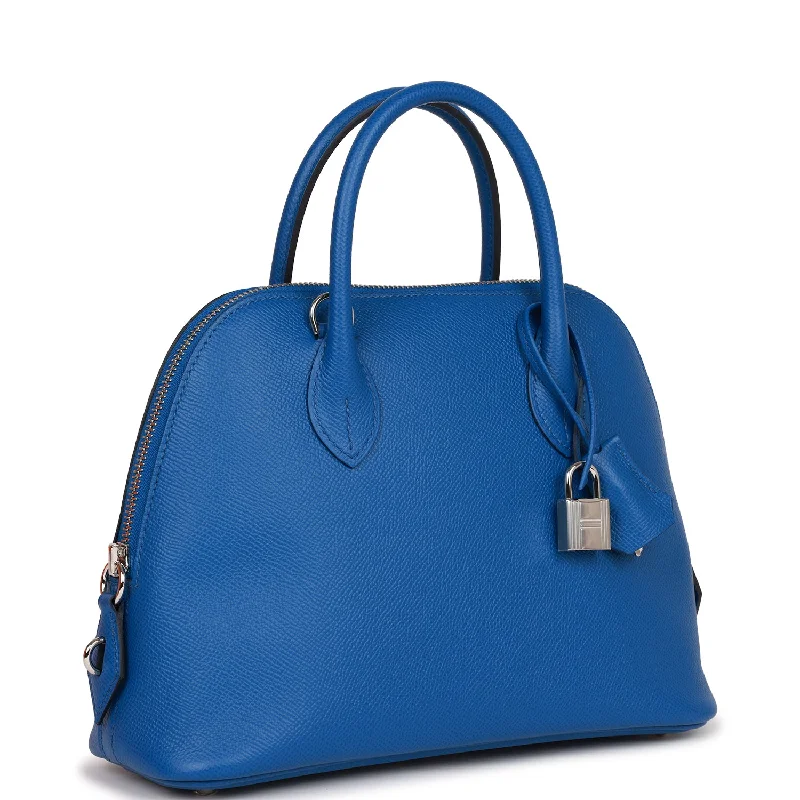 Hermès Kelly Bags with a zip - around interior pocketHermes 1923 Bolide 25 Bleu France Epsom Palladium Hardware