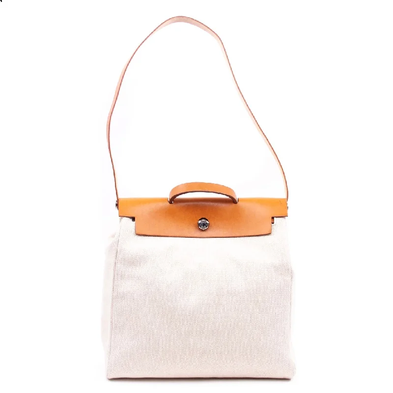 Hermès Kelly Bags with a decorative tassel charmBeige and Brown Two-Way Herbag Handbag