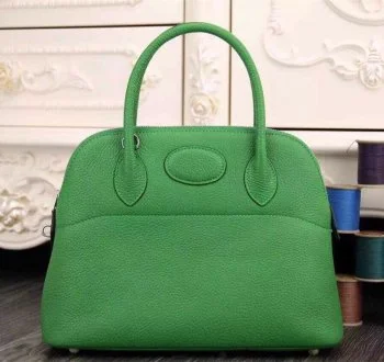 Hermès Kelly Bags with a chain - embellished handle for a modern twistHermes Bolide 31cm Togo Leather Green Bag