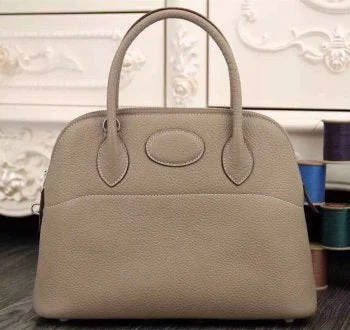 Hermès Kelly Bags with a hand - burnished edge finish for a vintage charmHermes Bolide 31cm Togo Leather Light Grey Bag