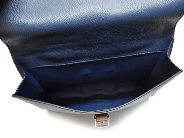 Hermès Kelly Bags with a flap - over closure and turnlock for a classic lookHermes Briefcases H2048 Unisex Cow Leather Blue