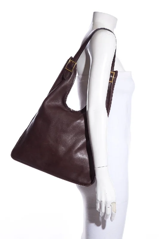 Hermès Kelly Bags in classic black Swift leather for timeless eleganceHermes Brown Leather Hobo