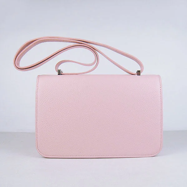 Hermès Kelly Bags in a neutral camel color for a versatile styleHermes Calf Leather Message Bag H020 Pink Silver