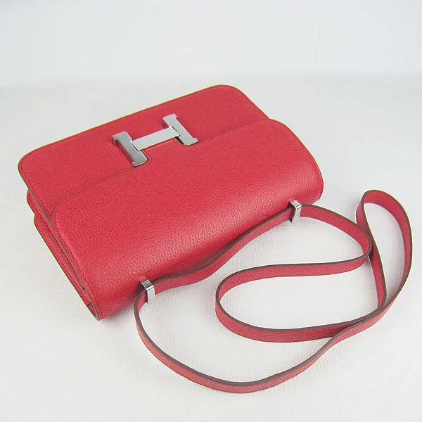 Hermès Kelly Bags in a vibrant electric blue for a pop of colorHermes calf Leather Message Bag H020 red silver