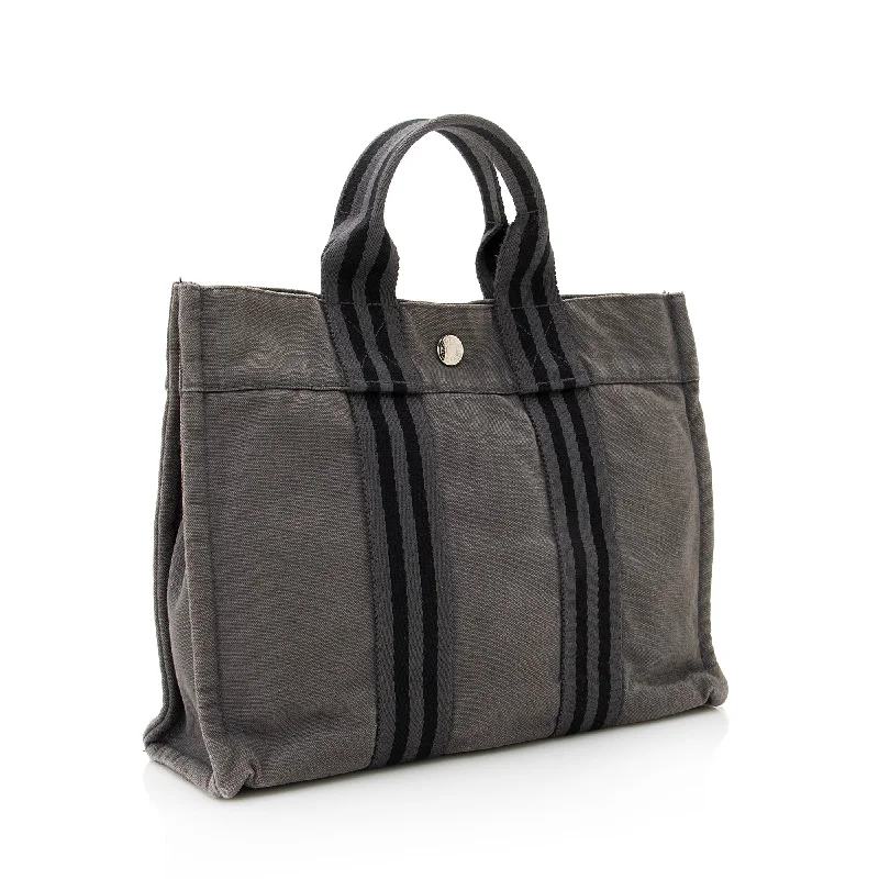 Hermès Kelly Bags with a hand - burnished edge finish for a vintage charmHermes Canvas Herline PM Tote (SHF-22476)