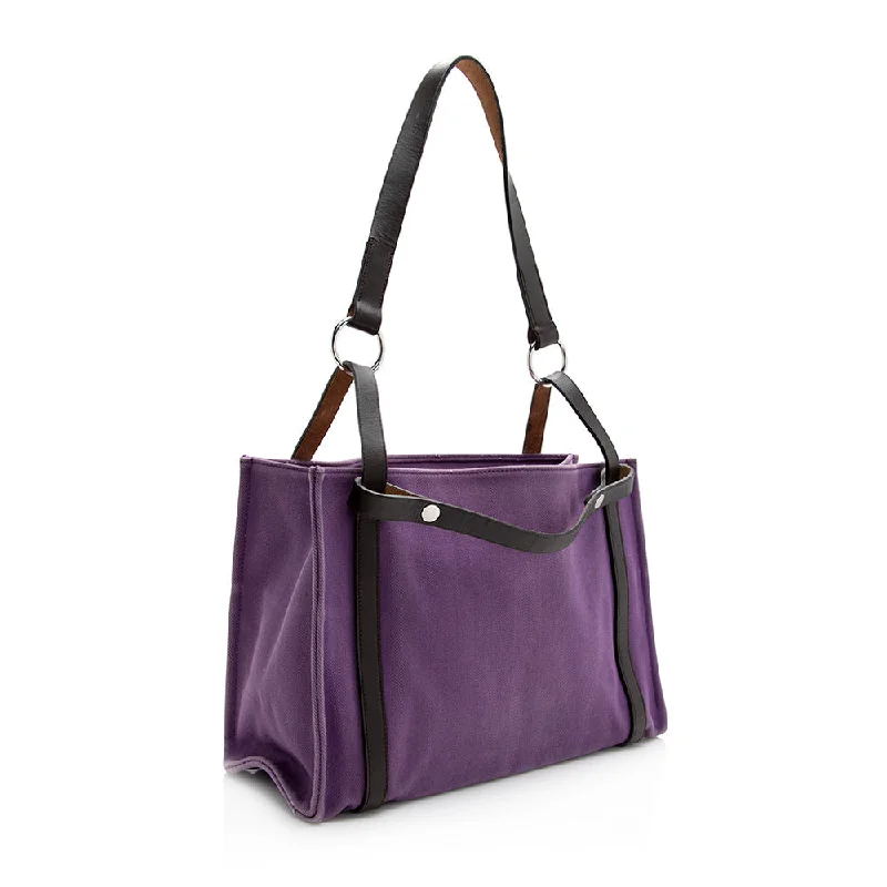 Small - sized Hermès Kelly Bags in Epsom leather for a structured lookHermes Canvas Leather Cabalicol Tote (SHF-21627)