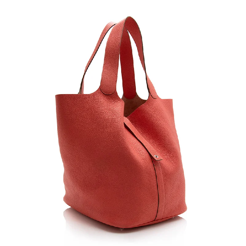 Hermès Kelly Bags with a front - pocket for quick - access itemsHermes Clemence Picotin TGM Shoulder Bag (SHF-21597)