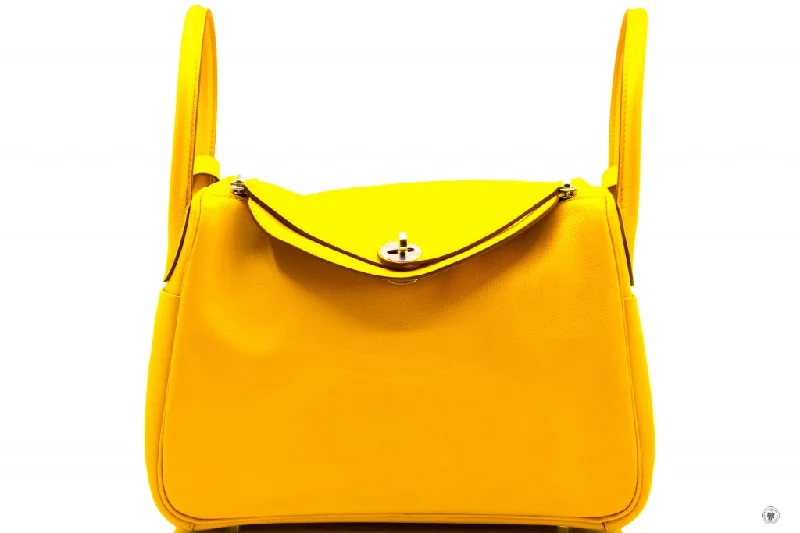 Hermès Kelly Bags with a front - pocket for quick - access itemsHermes Lindy 30 Amber Jaune / CK9D  Evercolor 30 Shoulder Bags Phw