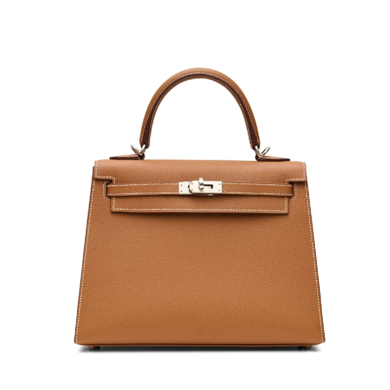 Hermès Kelly Bags in a soft ivory color for an elegant aestheticKelly 25 Sellier Gold Epsom PHW