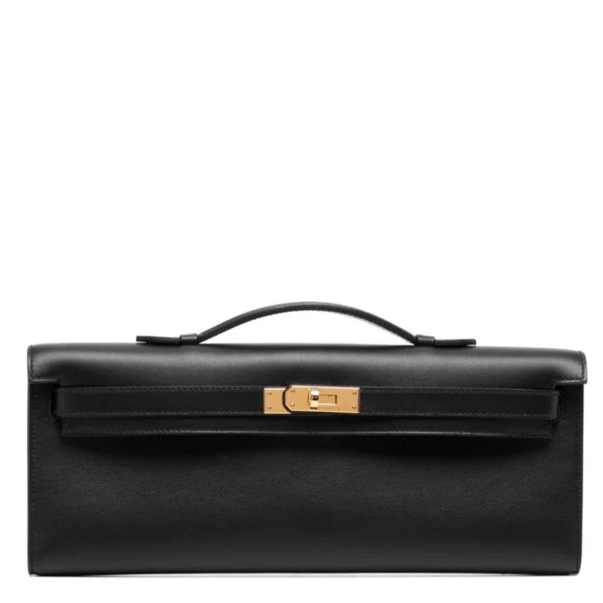 Hermès Kelly Bags in classic black Swift leather for timeless eleganceKelly Cut Clutch 2021