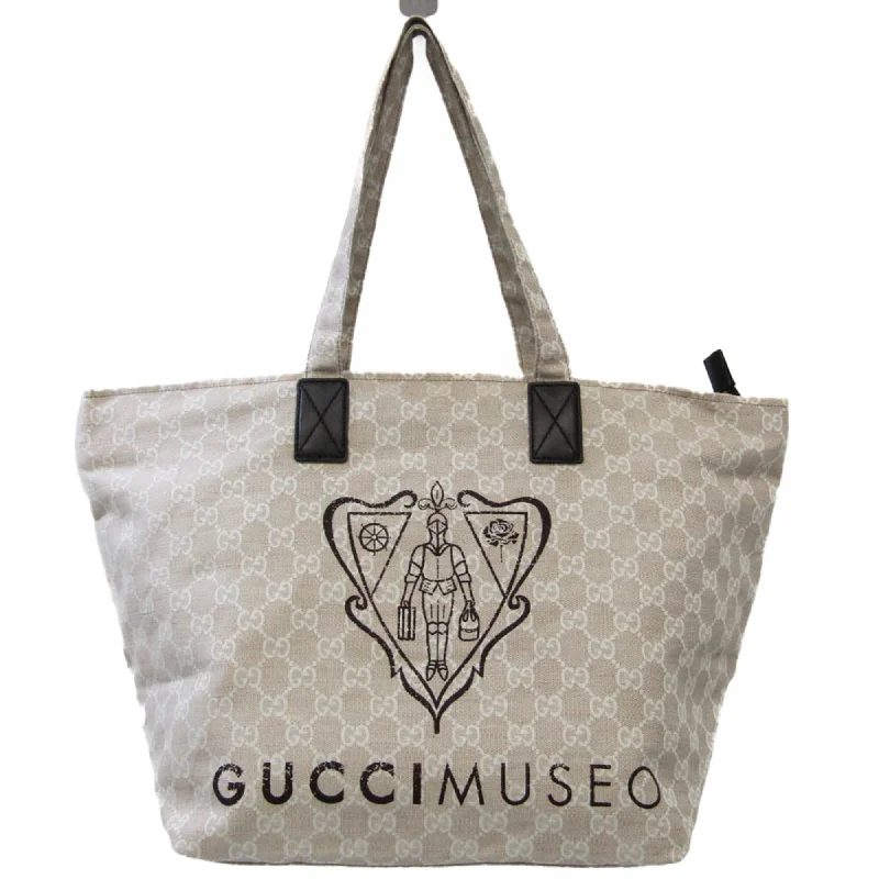 Women Gucci bags with a front - zip pocket for small itemsGUCCI GG Canvas MUSEO 283416 Men,Women Canvas Shoulder Bag,Tote Bag Beige